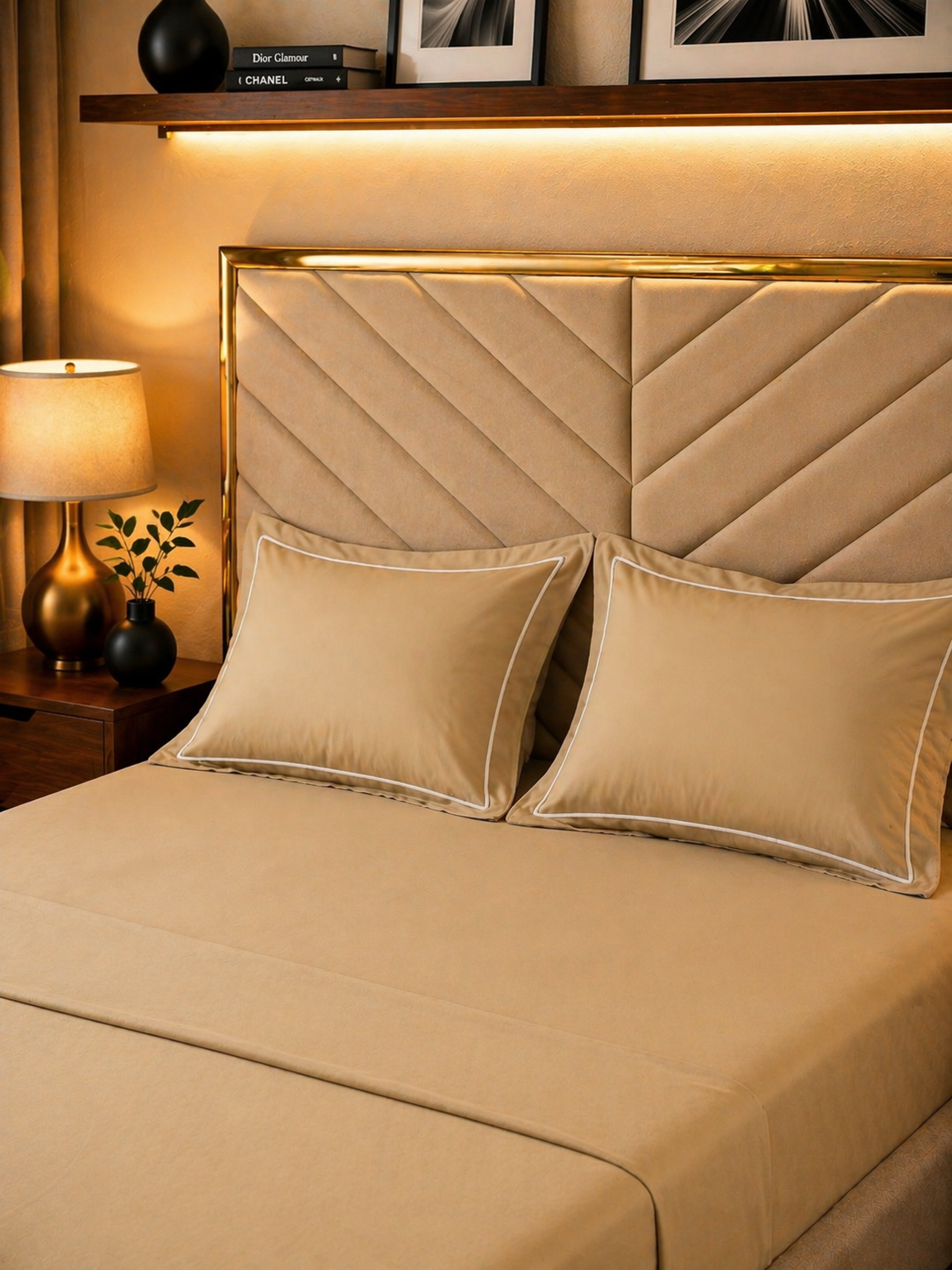 Breathable Sateen Super King Fitted Bedsheet Set | Includes 2 Pillow Covers