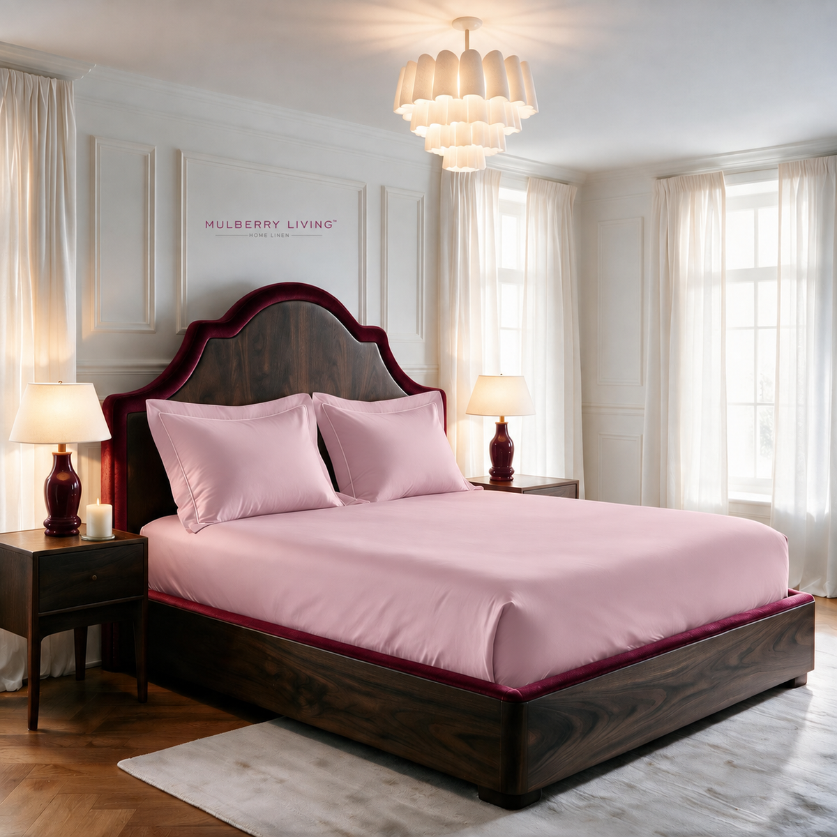 Breathable Sateen Super King Fitted Bedsheet Set | Includes 2 Pillow Covers