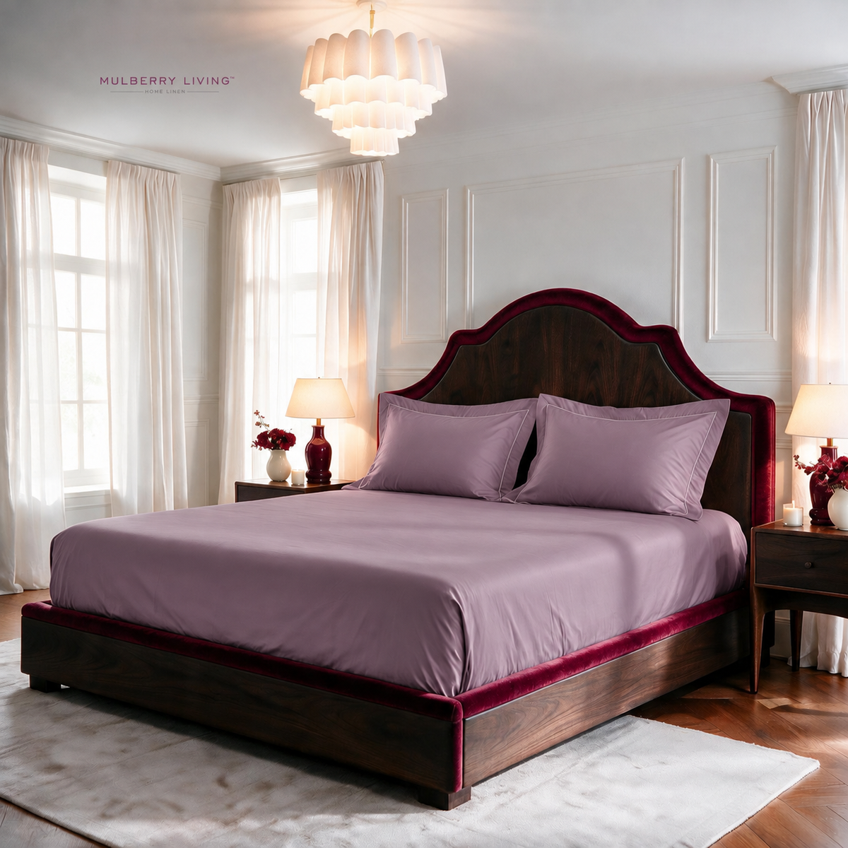 Breathable Sateen Super King Fitted Bedsheet Set | Includes 2 Pillow Covers