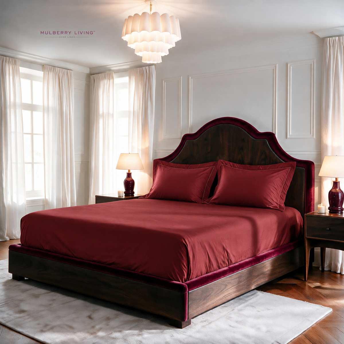 Breathable Sateen Super King Fitted Bedsheet Set | Includes 2 Pillow Covers