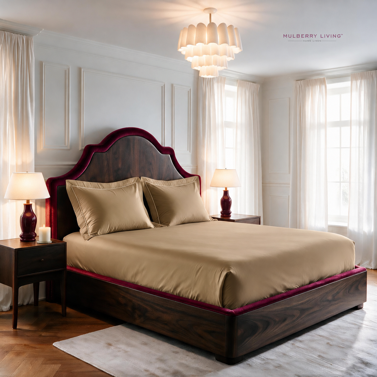 Breathable Sateen Super King Fitted Bedsheet Set | Includes 2 Pillow Covers