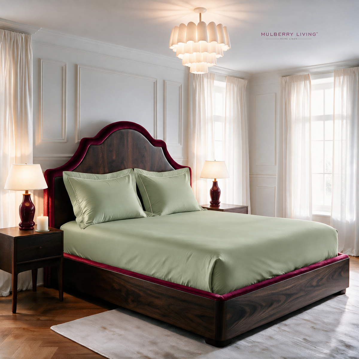 Breathable Sateen Super King Fitted Bedsheet Set | Includes 2 Pillow Covers