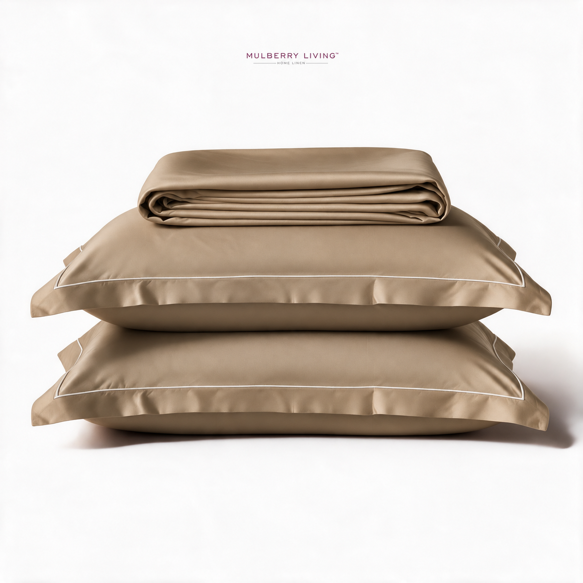 Minimal Solid Super Sateen Bedsheet Set with 2 Pillow Covers – Soft & Breathable
