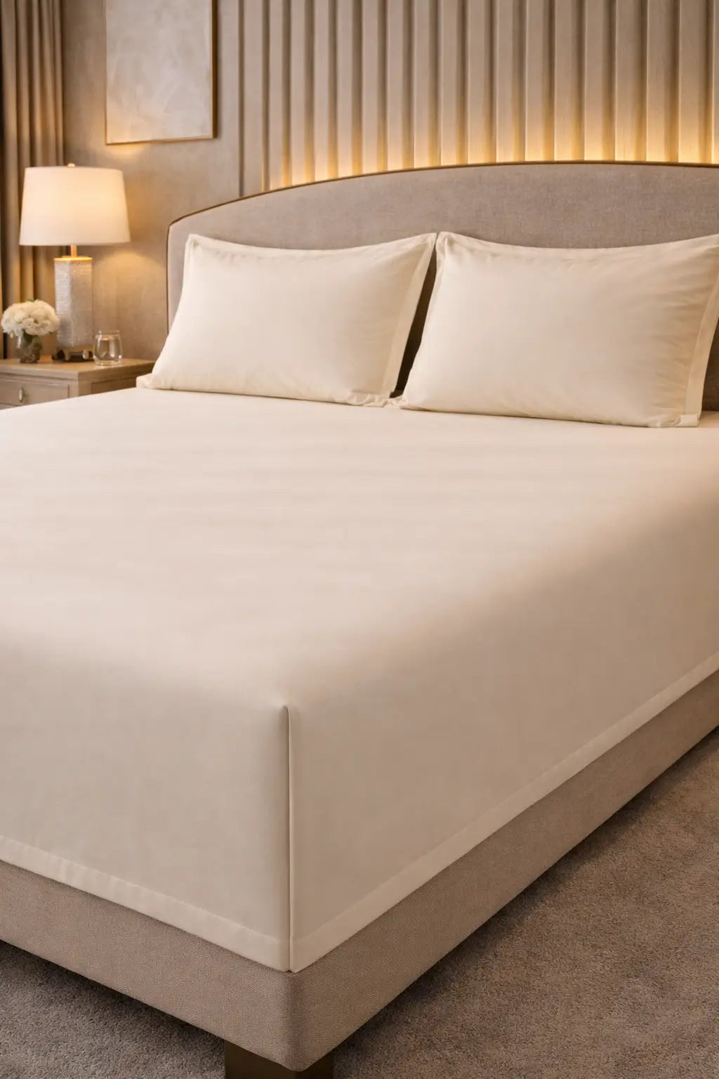 Giza Cotton Super King Sateen Bedsheet Set with 2 Pillow Covers – Ultra-Soft & Hotel-Quality Feel