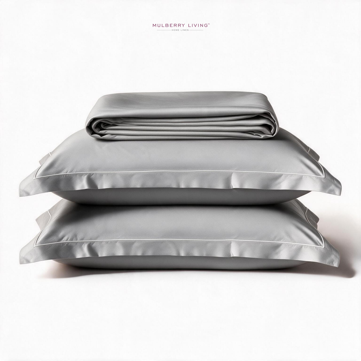 Minimal Solid Super Sateen Bedsheet Set with 2 Pillow Covers – Soft & Breathable