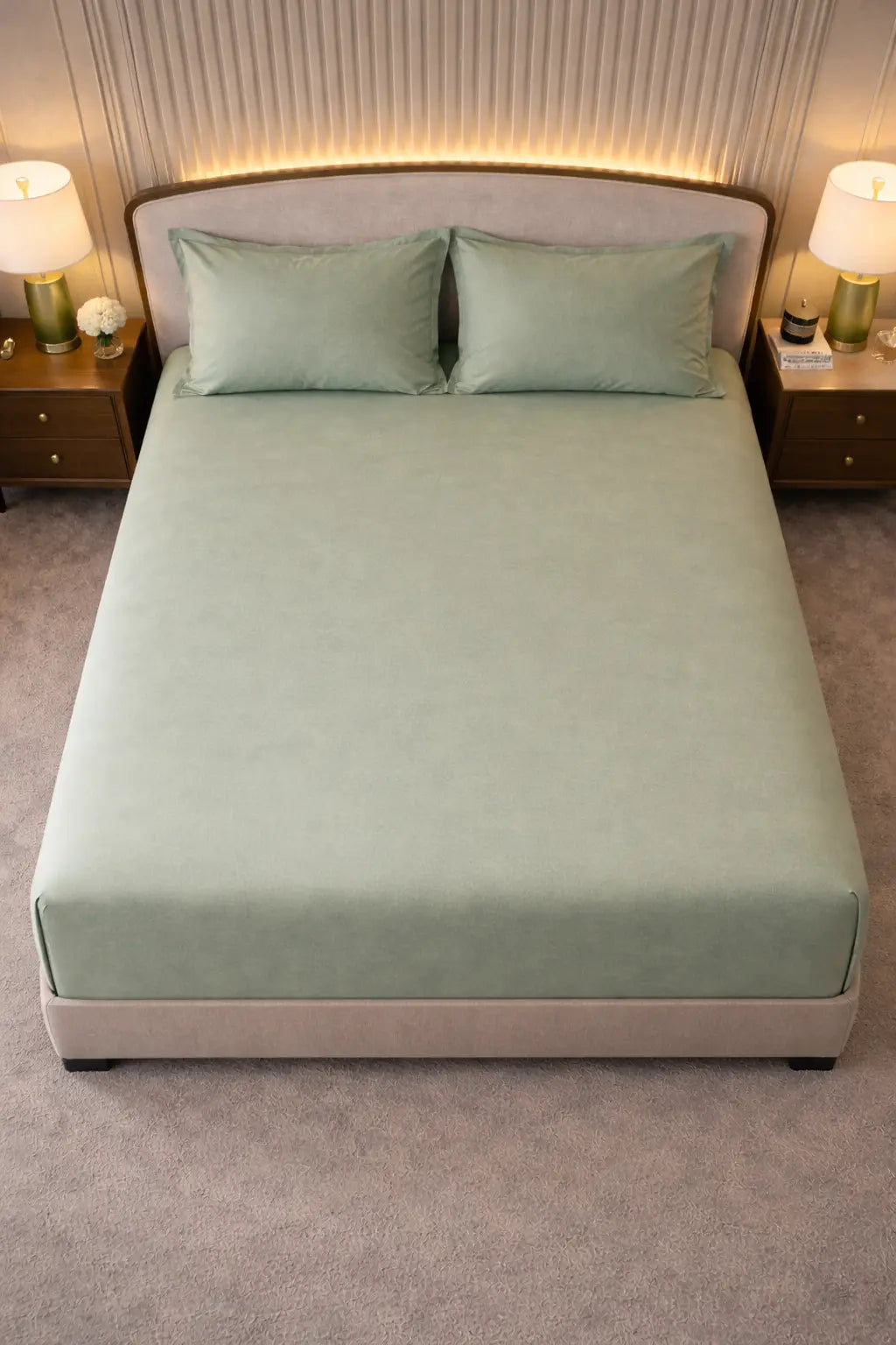Giza Cotton Super King Sateen Bedsheet Set with 2 Pillow Covers – Ultra-Soft & Hotel-Quality Feel