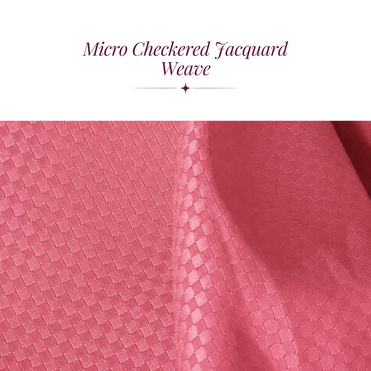 Micro  Checkered Super King Sateen Elastic Fitted Bedsheet Set with 2 Pillow Covers – Soft & Breathable