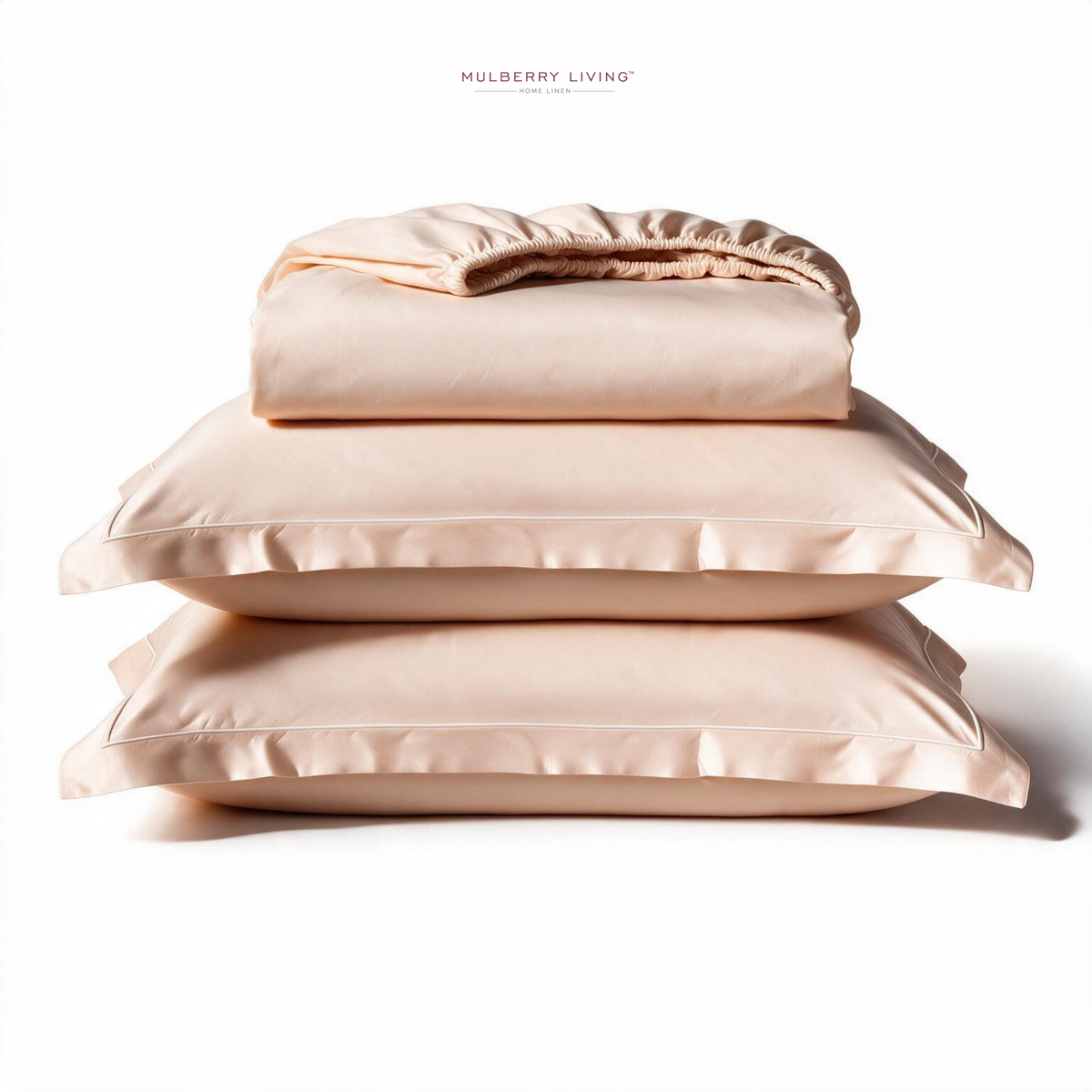 Breathable Sateen Super King Fitted Bedsheet Set | Includes 2 Pillow Covers