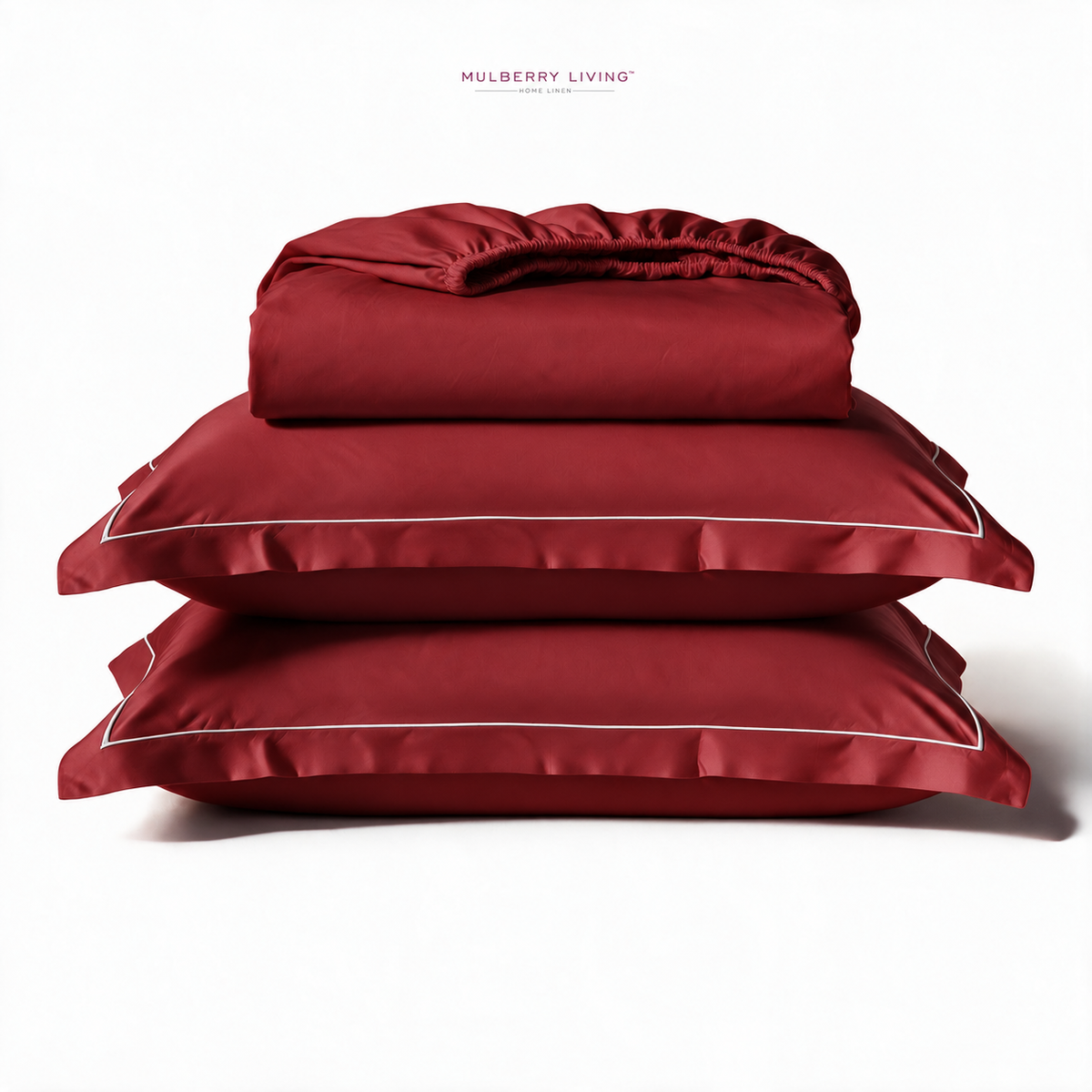 Breathable Sateen Super King Fitted Bedsheet Set | Includes 2 Pillow Covers