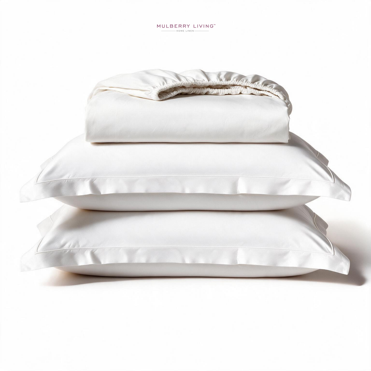Breathable Sateen Super King Fitted Bedsheet Set | Includes 2 Pillow Covers
