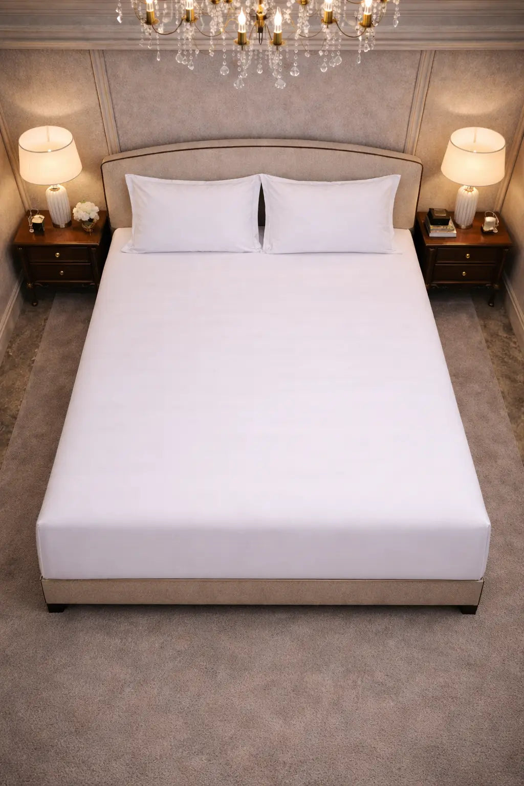 Giza Cotton Super King Sateen Bedsheet Set with 2 Pillow Covers – Ultra-Soft & Hotel-Quality Feel