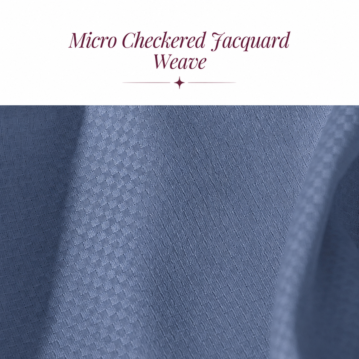Micro  Checkered Super King Sateen Elastic Fitted Bedsheet Set with 2 Pillow Covers – Soft & Breathable