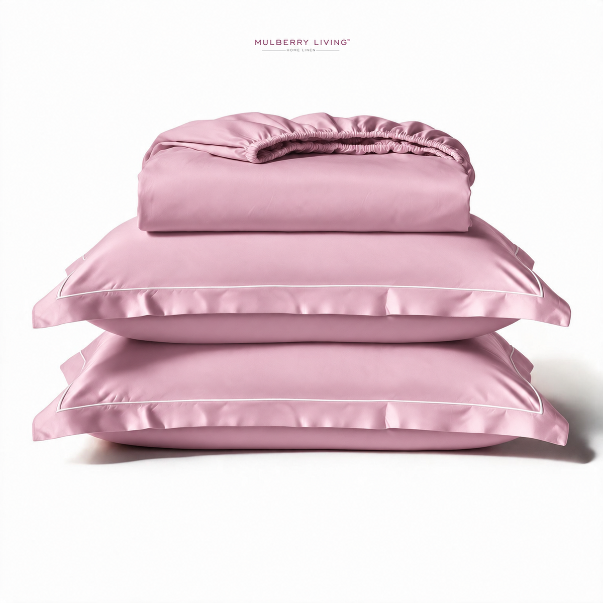 Breathable Sateen Super King Fitted Bedsheet Set | Includes 2 Pillow Covers