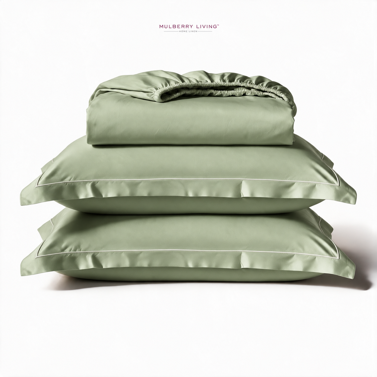 Breathable Sateen Super King Fitted Bedsheet Set | Includes 2 Pillow Covers