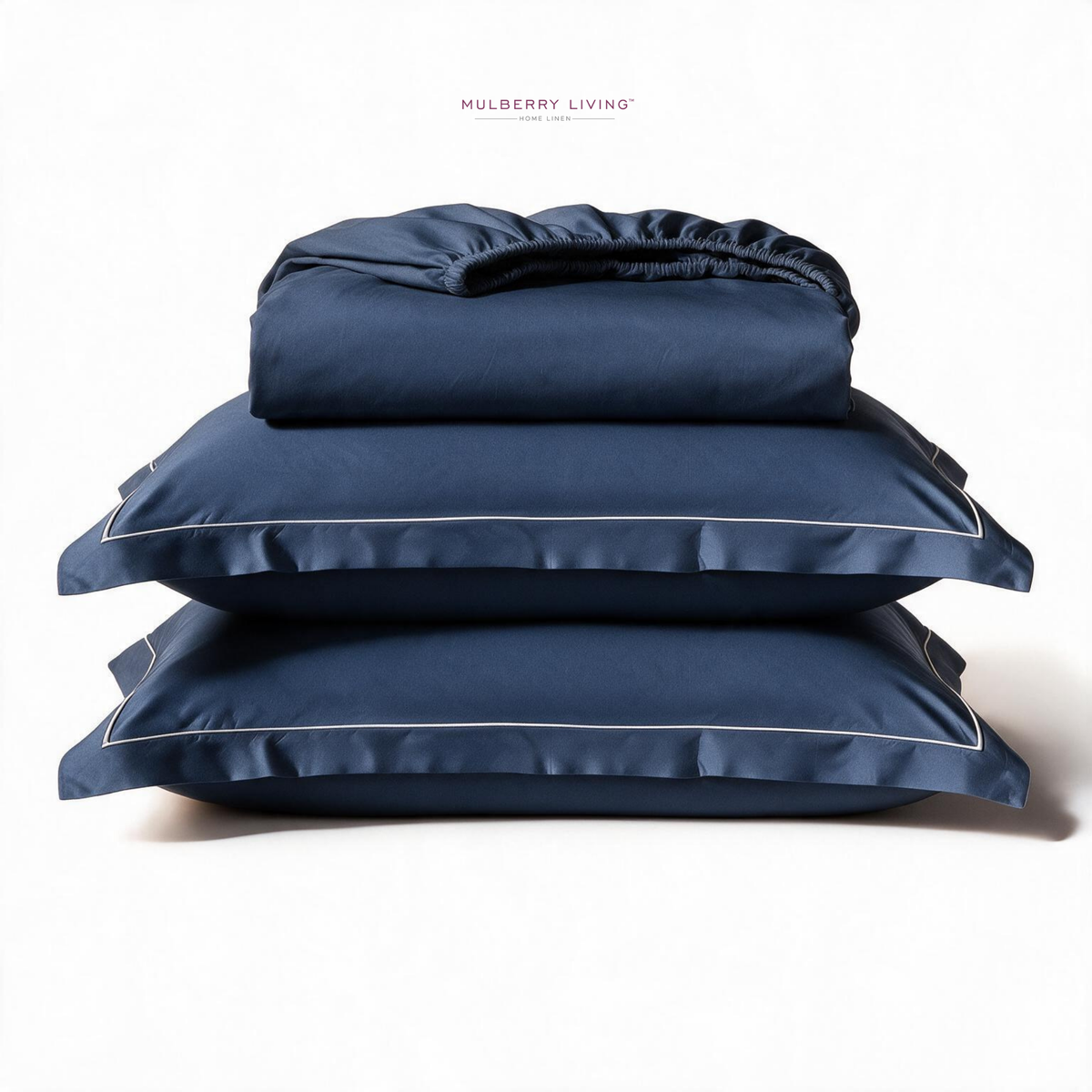 Breathable Sateen Super King Fitted Bedsheet Set | Includes 2 Pillow Covers