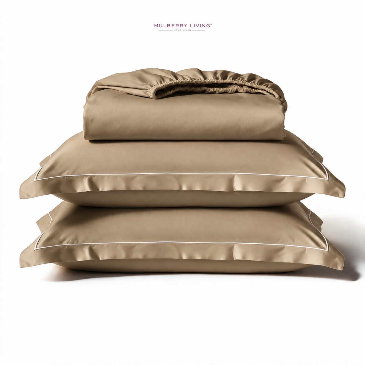 Breathable Sateen Super King Fitted Bedsheet Set | Includes 2 Pillow Covers