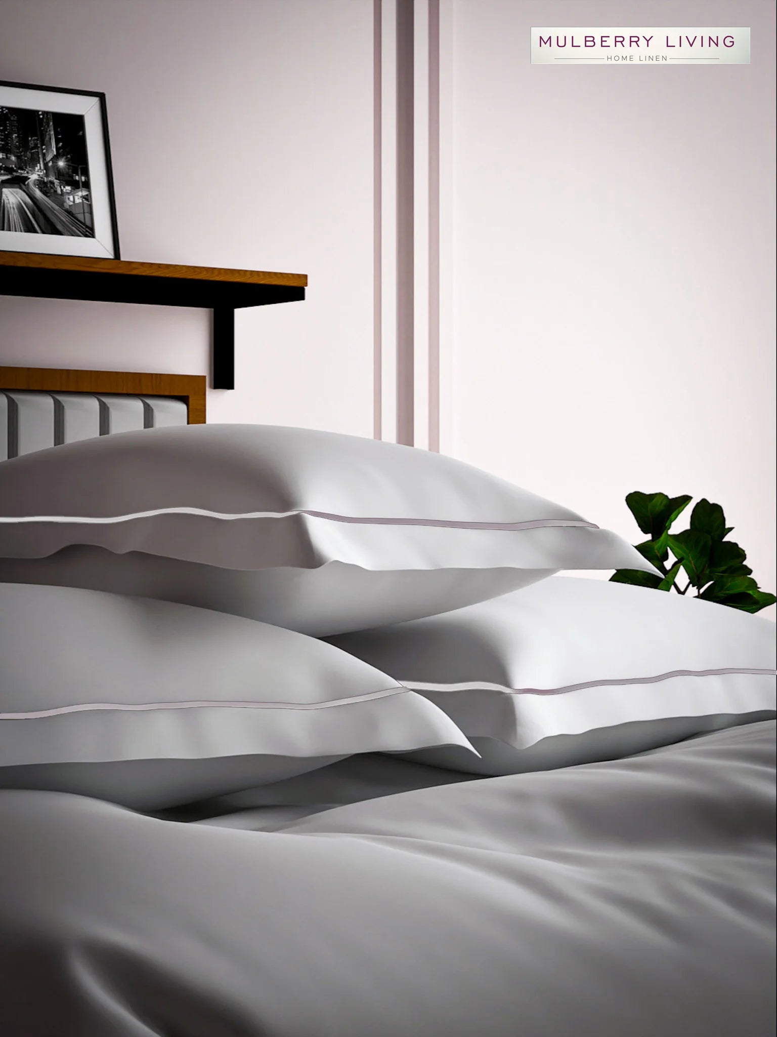 Serenity Solids 100% Cotton Sateen Weave Bedsheet Set with 2 Pillow Covers, 250TC