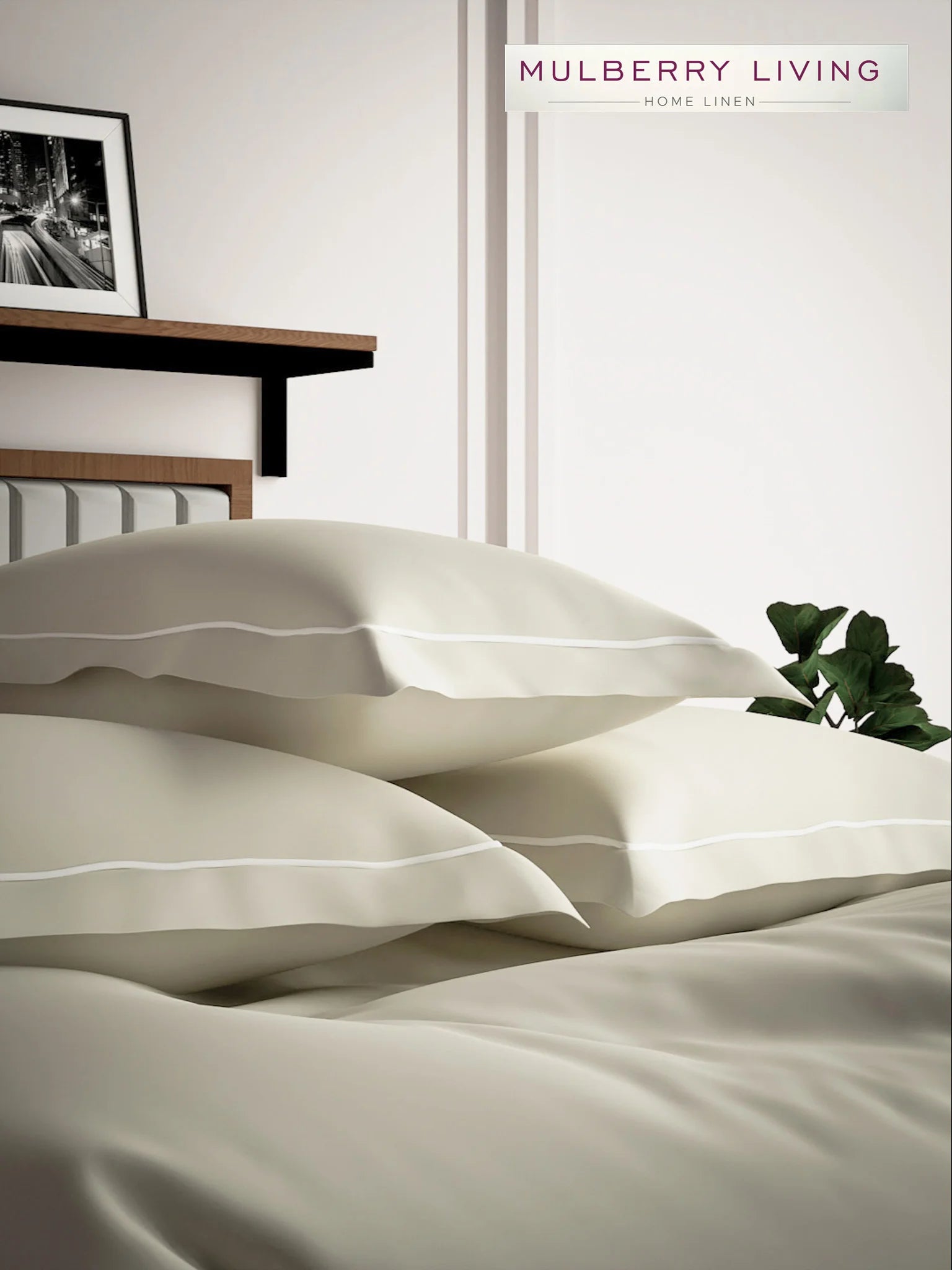 Serenity Solids 100% Cotton Sateen Weave Bedsheet Set with 2 Pillow Covers, 250TC