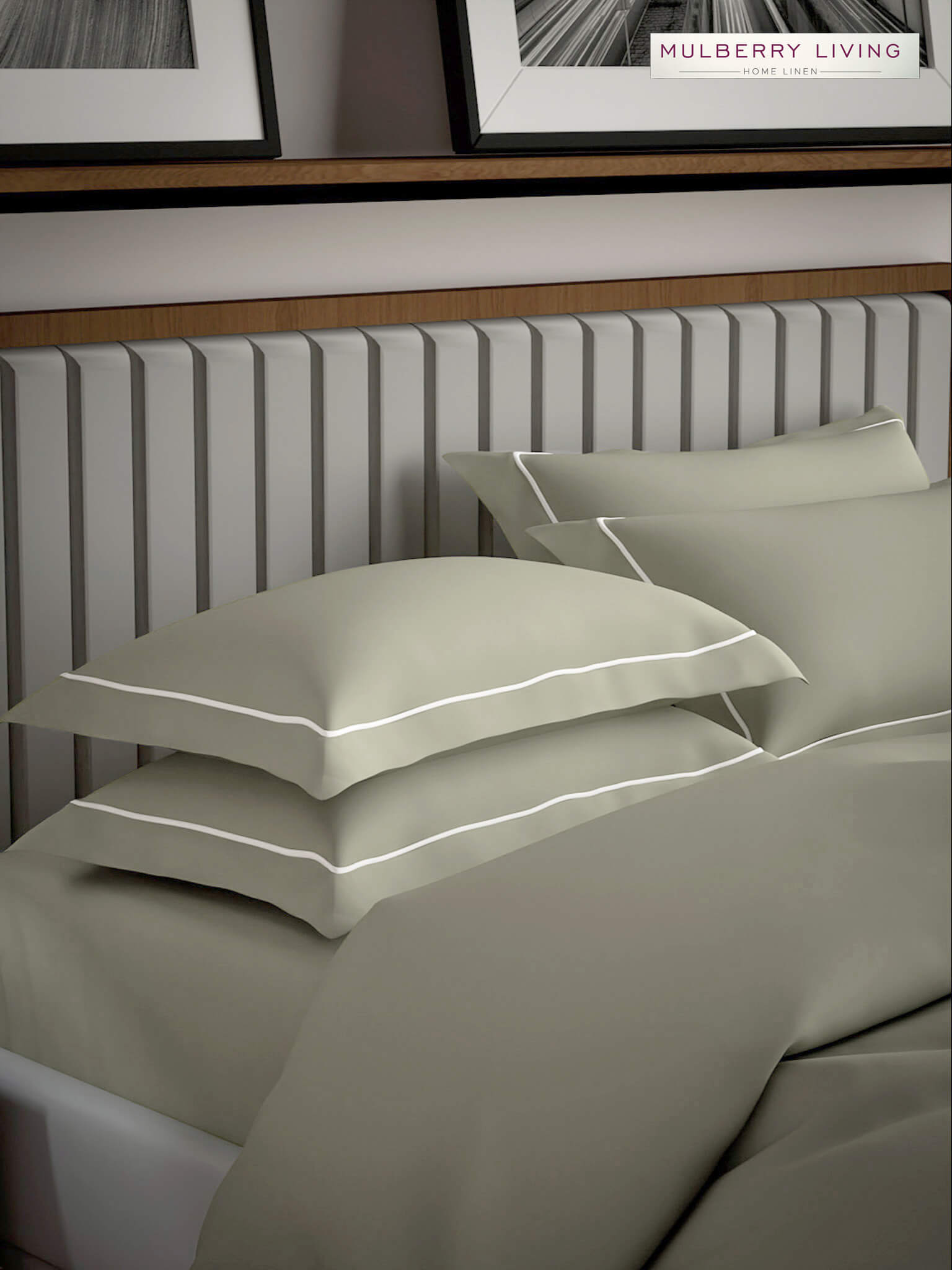 Serenity Solids 100% Cotton Satin Weave Super King Elastic Fitted Bedsheet Set with 2 Pillow Covers - 250TC, 78 x 72 x 12 Inches