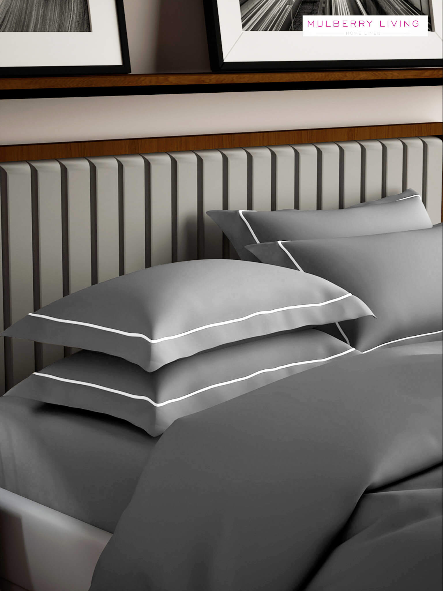 Serenity Solids 100% Cotton Satin Weave Super King Elastic Fitted Bedsheet Set with 2 Pillow Covers - 250TC, 78 x 72 x 12 Inches