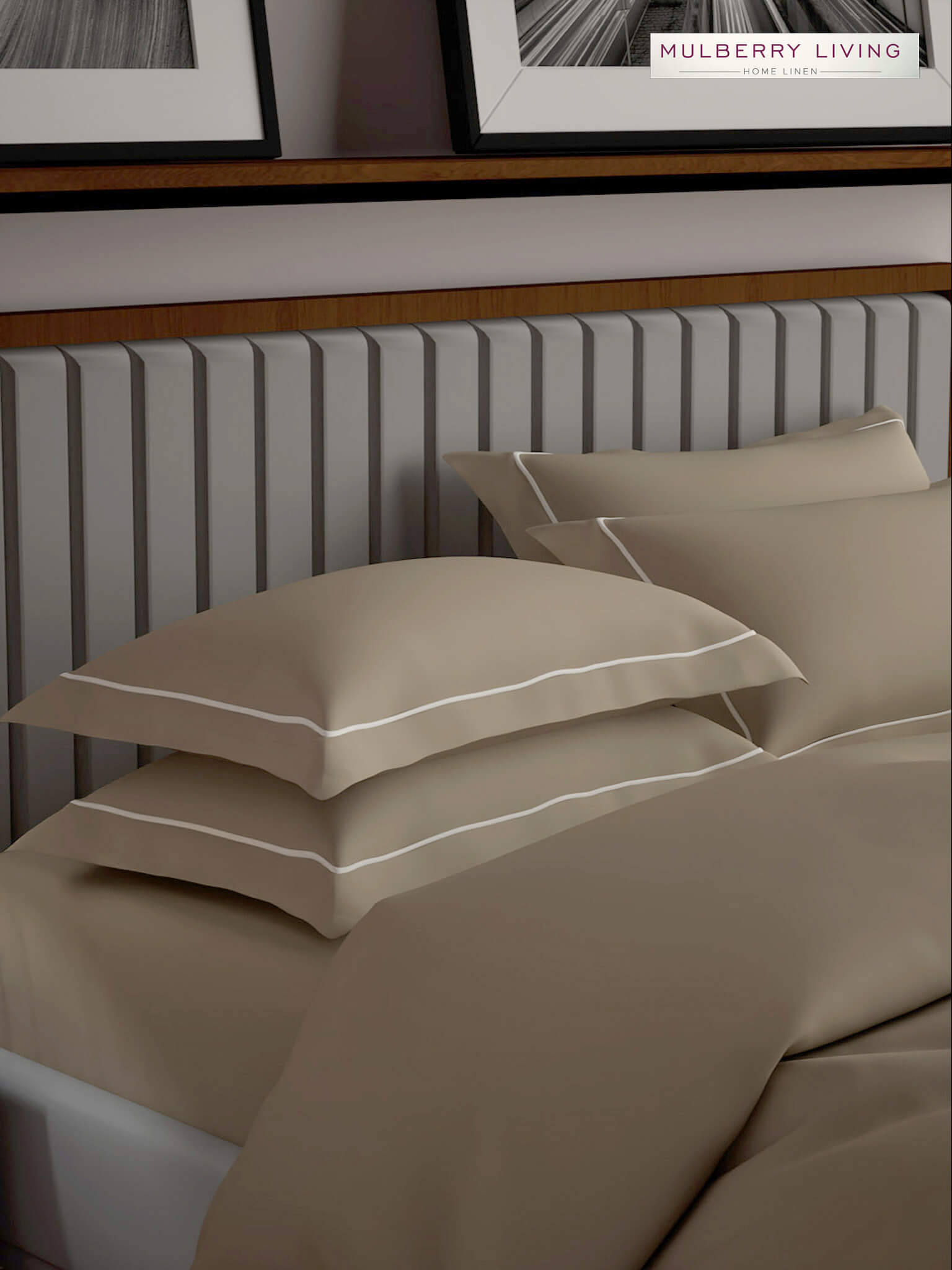 Serenity Solids 100% Cotton Satin Weave Super King Elastic Fitted Bedsheet Set with 2 Pillow Covers - 250TC, 78 x 72 x 12 Inches