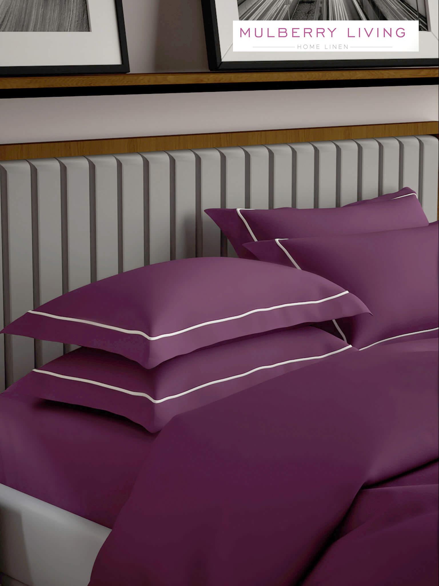 Serenity Solids 100% Cotton Satin Weave Super King Elastic Fitted Bedsheet Set with 2 Pillow Covers - 250TC, 78 x 72 x 12 Inches