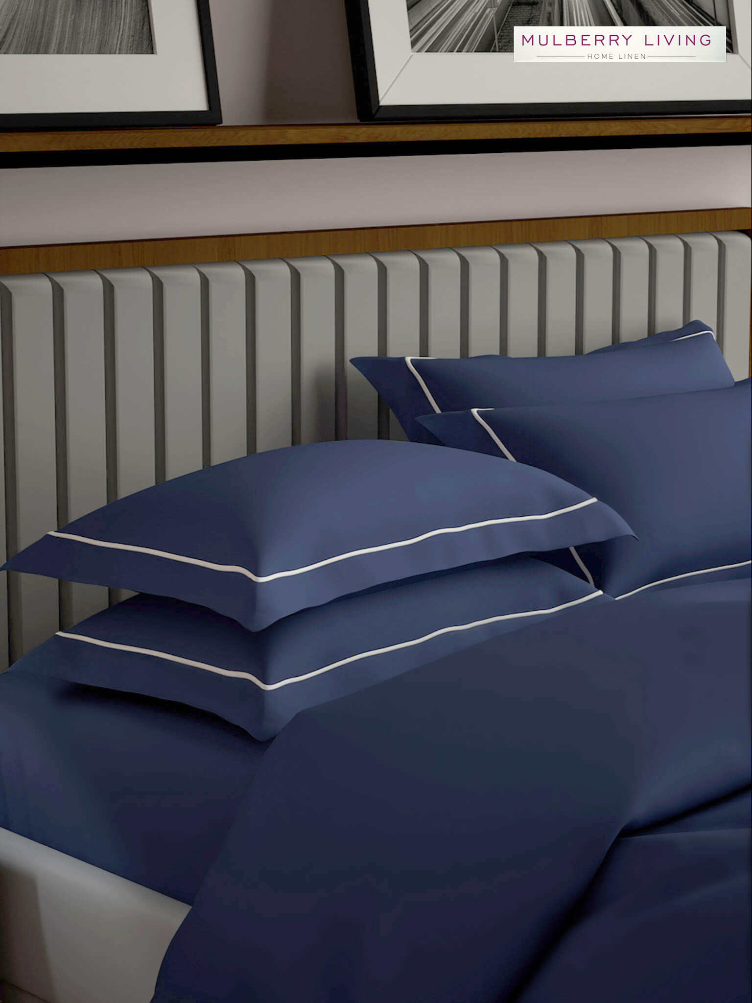 Serenity Solids 100% Cotton Satin Weave Super King Elastic Fitted Bedsheet Set with 2 Pillow Covers - 250TC, 78 x 72 x 12 Inches