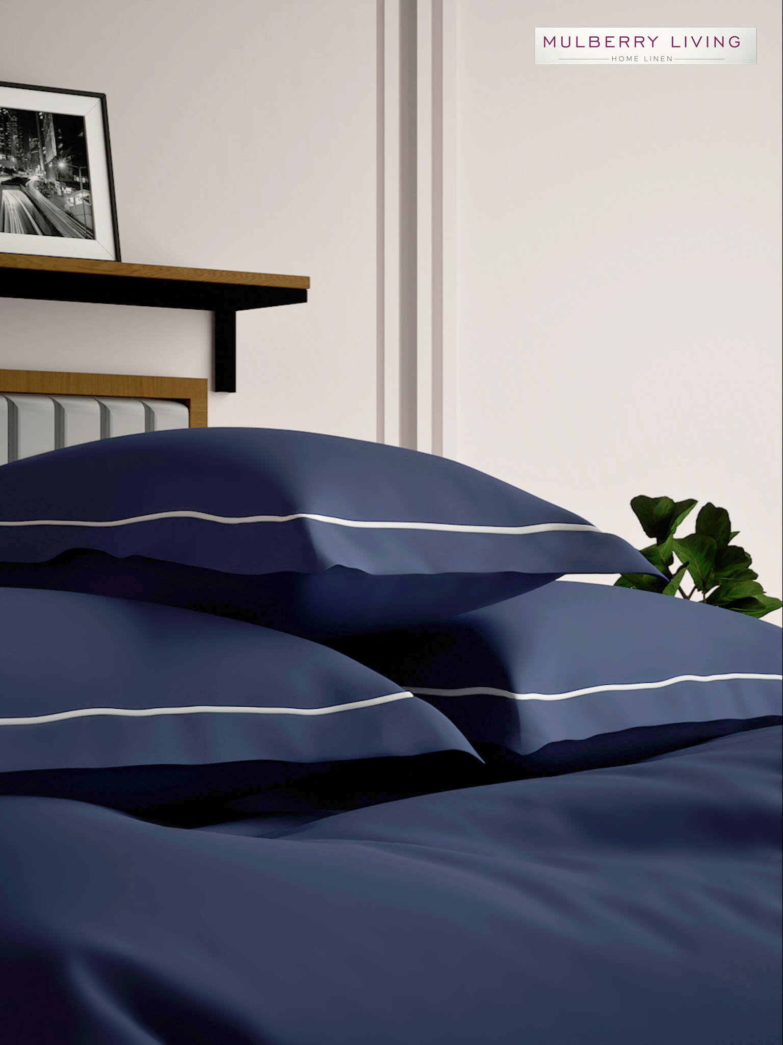 Serenity Solids 100% Cotton Satin Weave Super King Elastic Fitted Bedsheet Set with 2 Pillow Covers - 250TC, 78 x 72 x 12 Inches