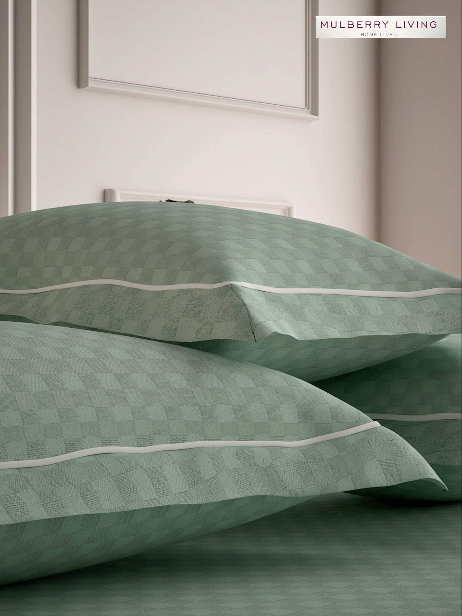 Urban Grid 100% Cotton Bedsheet Set with 2 Pillow Covers - 300TC