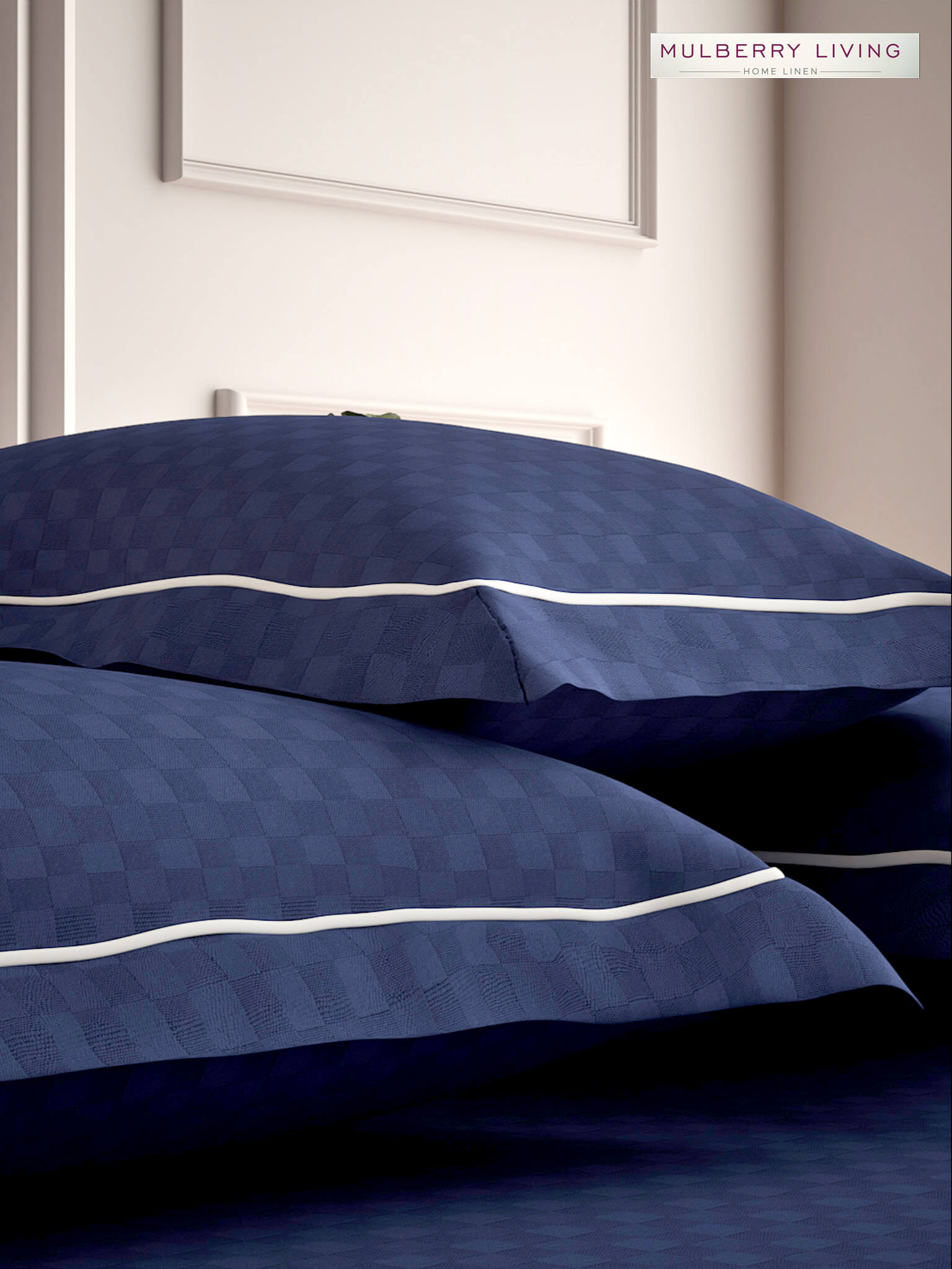 Urban Grid 100% Cotton Bedsheet Set with 2 Pillow Covers - 300TC