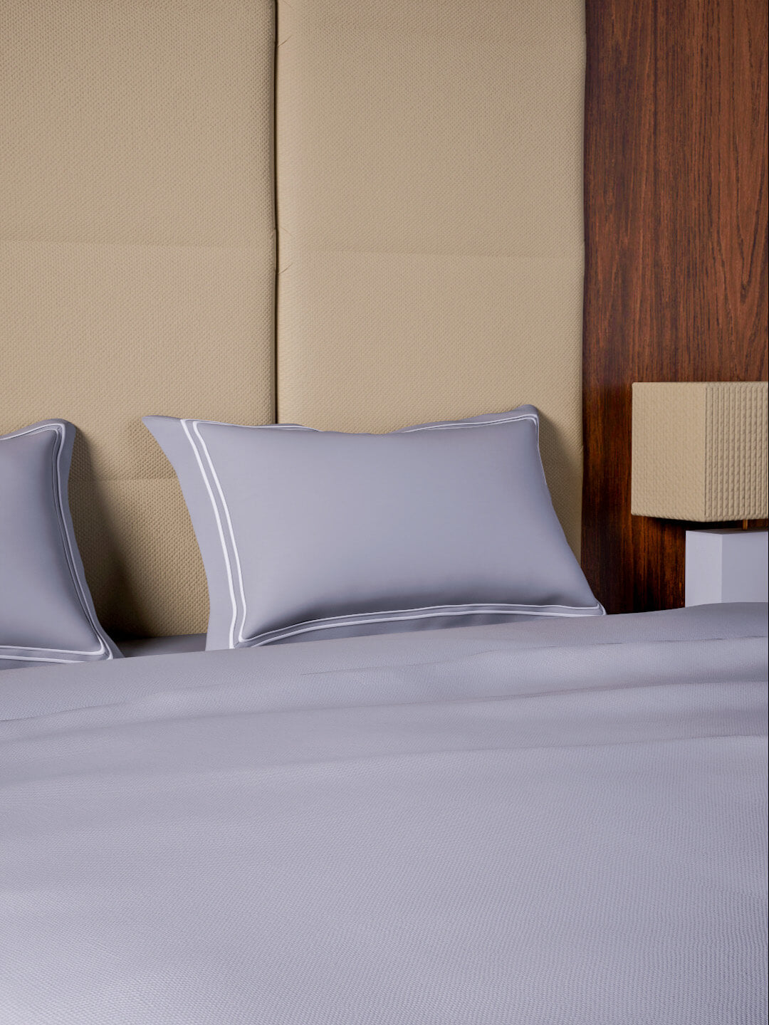 Opulent Hue 100% Cotton Super King Bedsheet Set with 2 Double Pillow Covers - 500TC