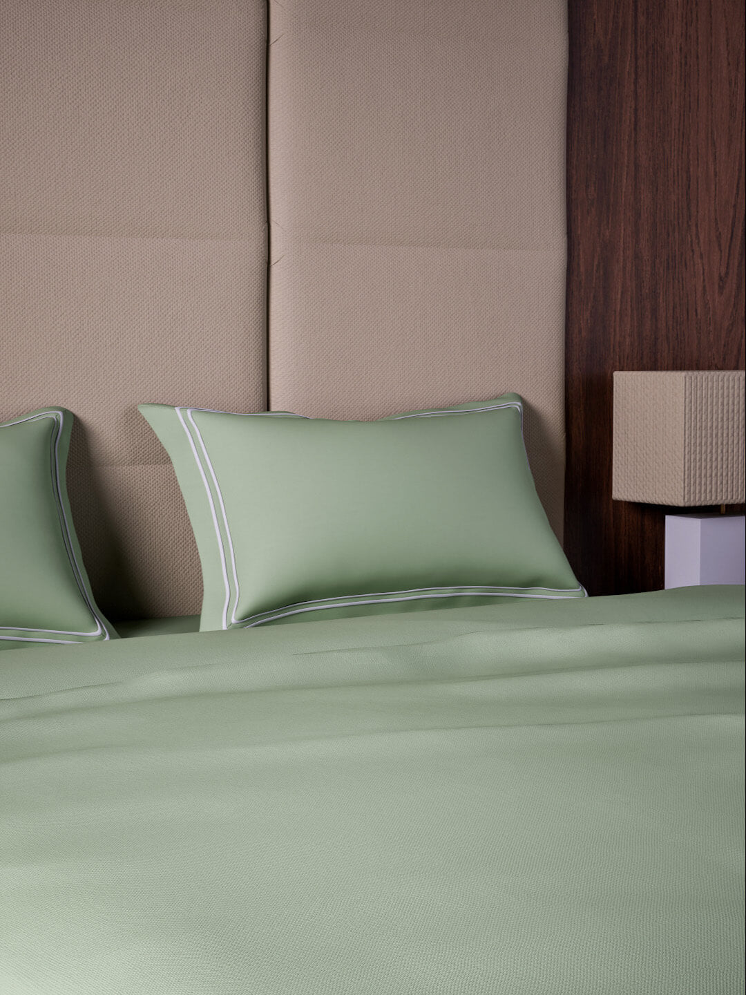 Opulent Hue 100% Cotton Super King Bedsheet Set with 2 Double Pillow Covers - 500TC