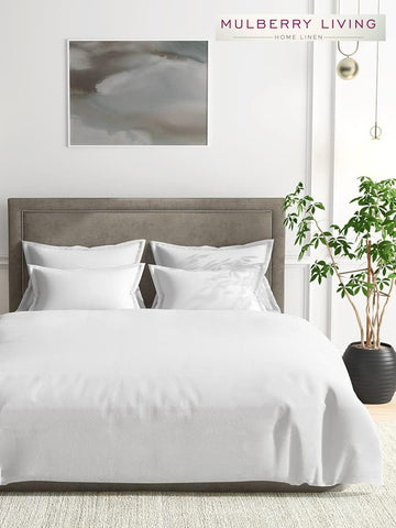 Pure Essence 100% Cotton Super King White Duvet Cover - 1000TC, 90 x 108 Inches