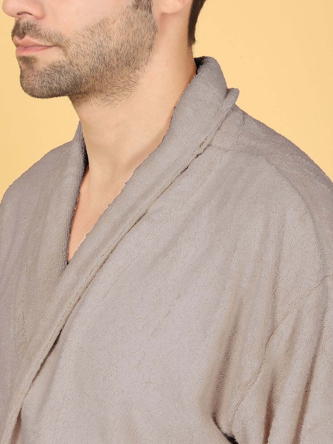 Bamboo Bliss Terry Bath Robe - Bamboo Cotton, Ultra-Soft & Lightweight, Unisex Free Size