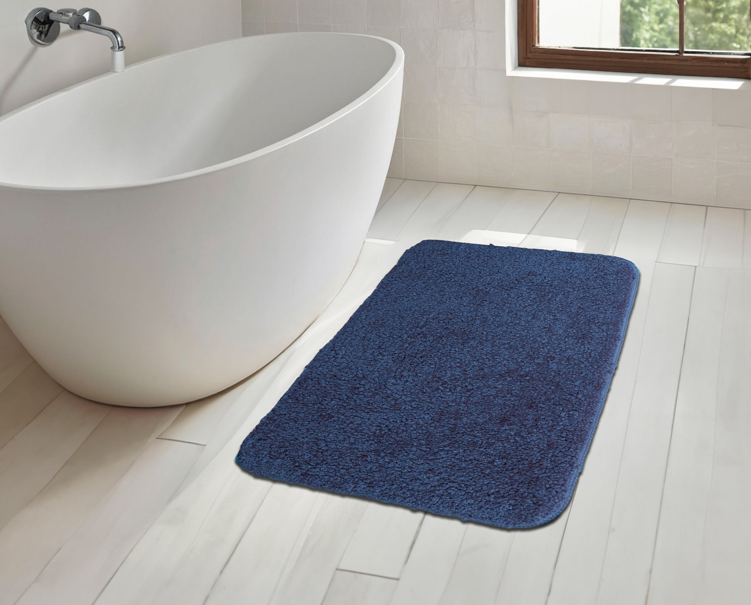 Micro Plush Bath Mats (Set of 2) - 2000 TC Microfiber, Ultra-Soft, Quick Dry, 2000 GSM