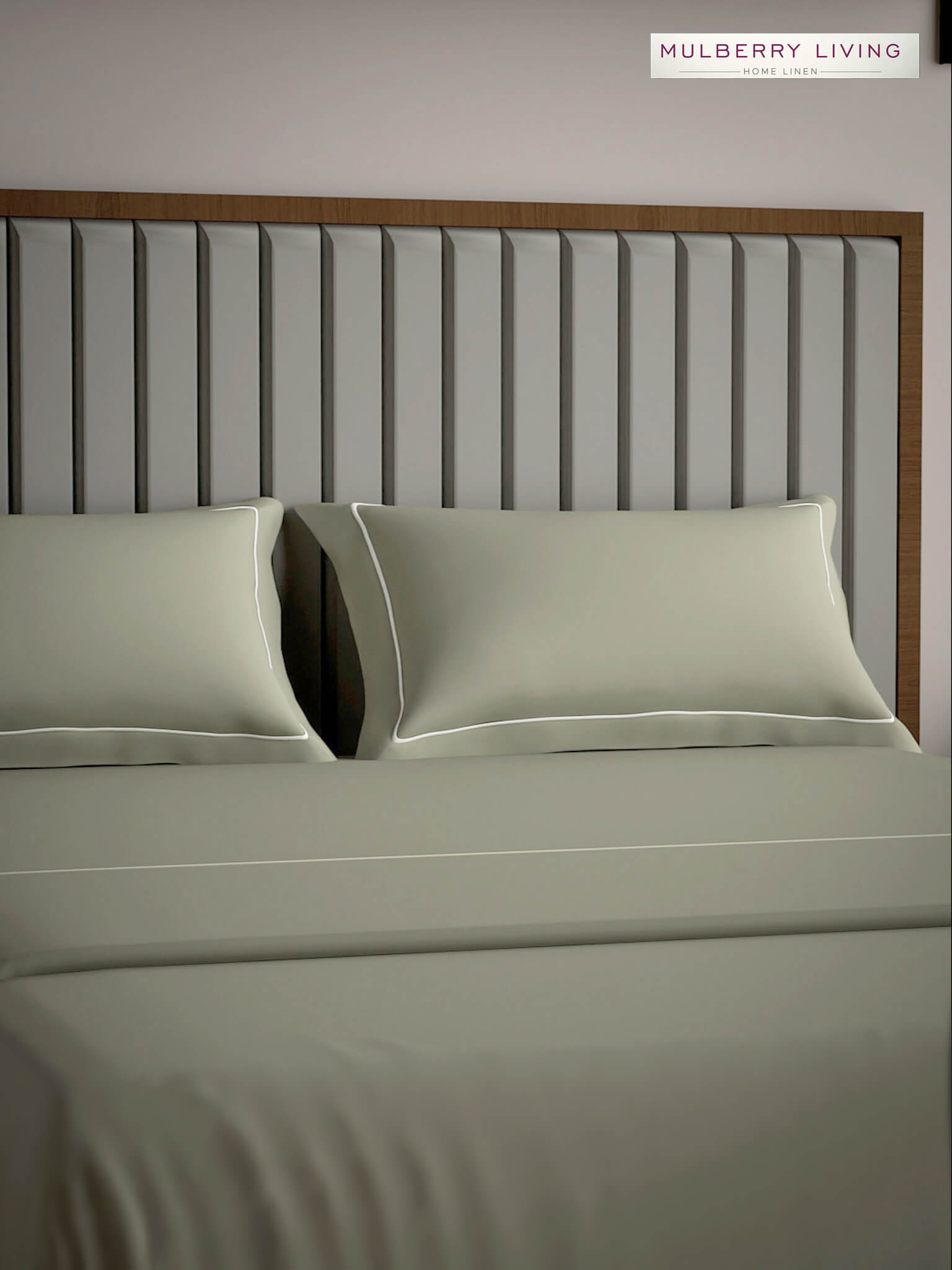 Serenity Solids Pillow Covers (Set of 2) - 100% Cotton, 250TC, Soft & Breathable