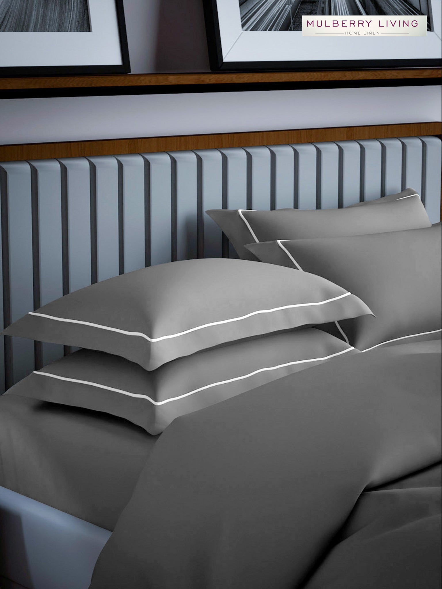 Serenity Solids Pillow Covers (Set of 2) - 100% Cotton, 250TC, Soft & Breathable