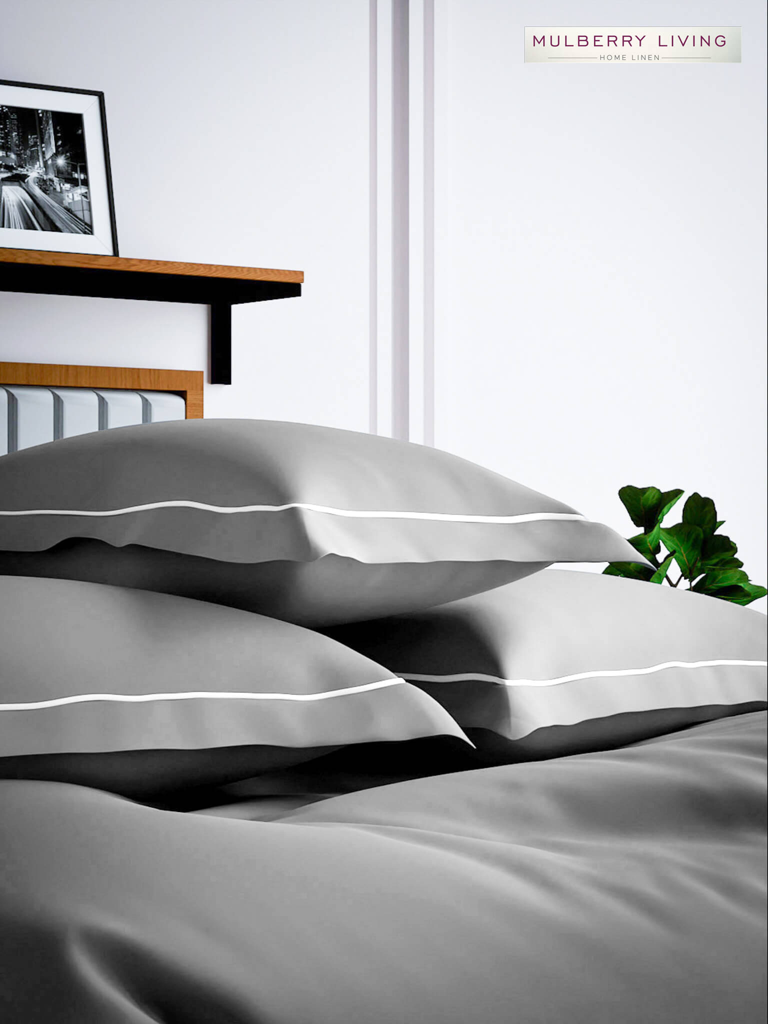 Serenity Solids Pillow Covers (Set of 2) - 100% Cotton, 250TC, Soft & Breathable