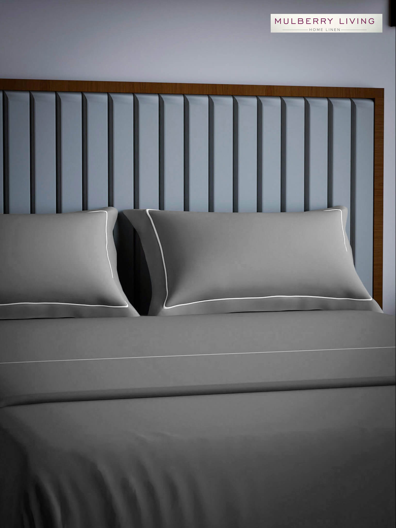 Serenity Solids Pillow Covers (Set of 2) - 100% Cotton, 250TC, Soft & Breathable