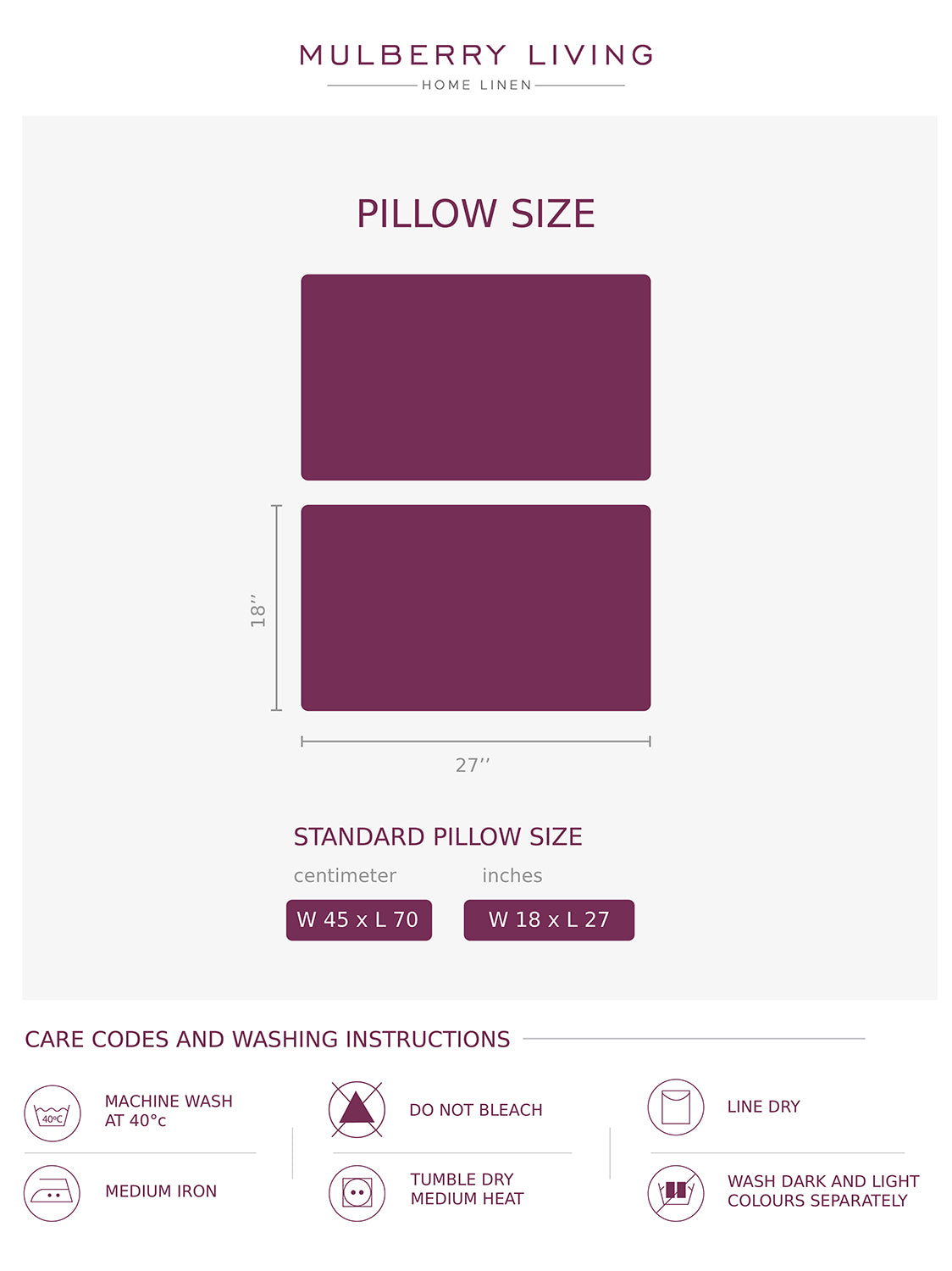 Serenity Solids Pillow Covers (Set of 2) - 100% Cotton, 250TC, Soft & Breathable