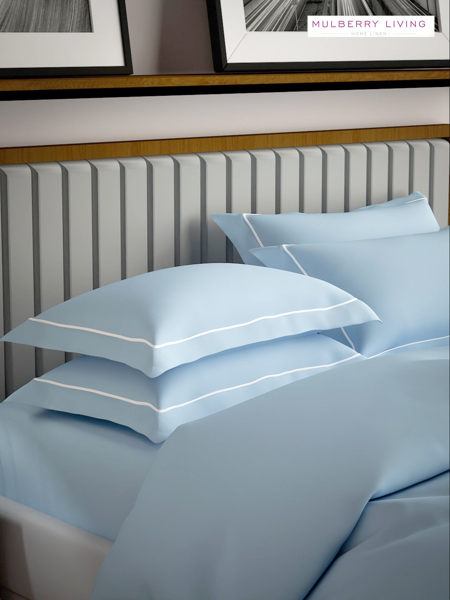 Serenity Solids Pillow Covers (Set of 2) - 100% Cotton, 250TC, Soft & Breathable