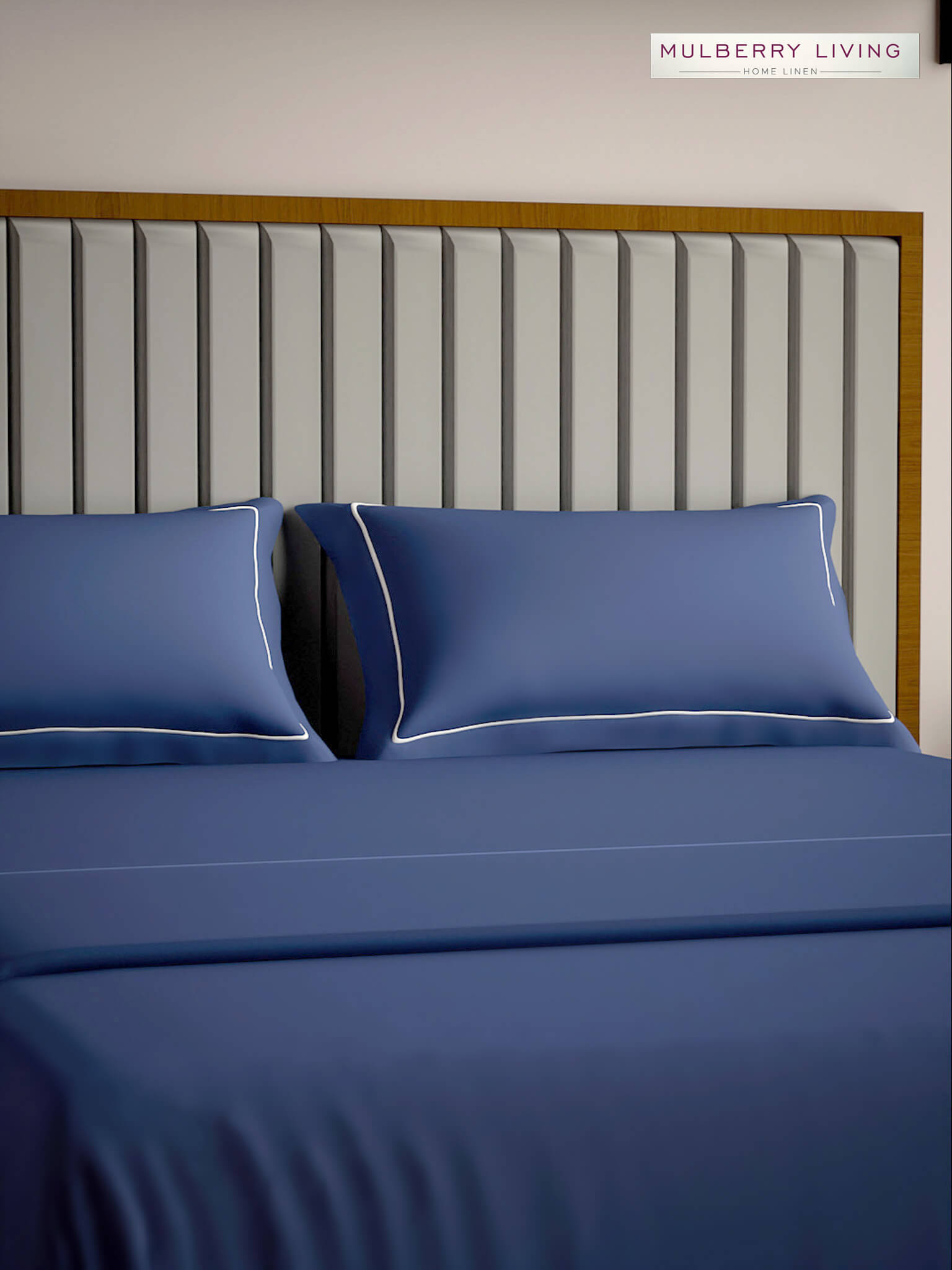 Serenity Solids Pillow Covers (Set of 2) - 100% Cotton, 250TC, Soft & Breathable