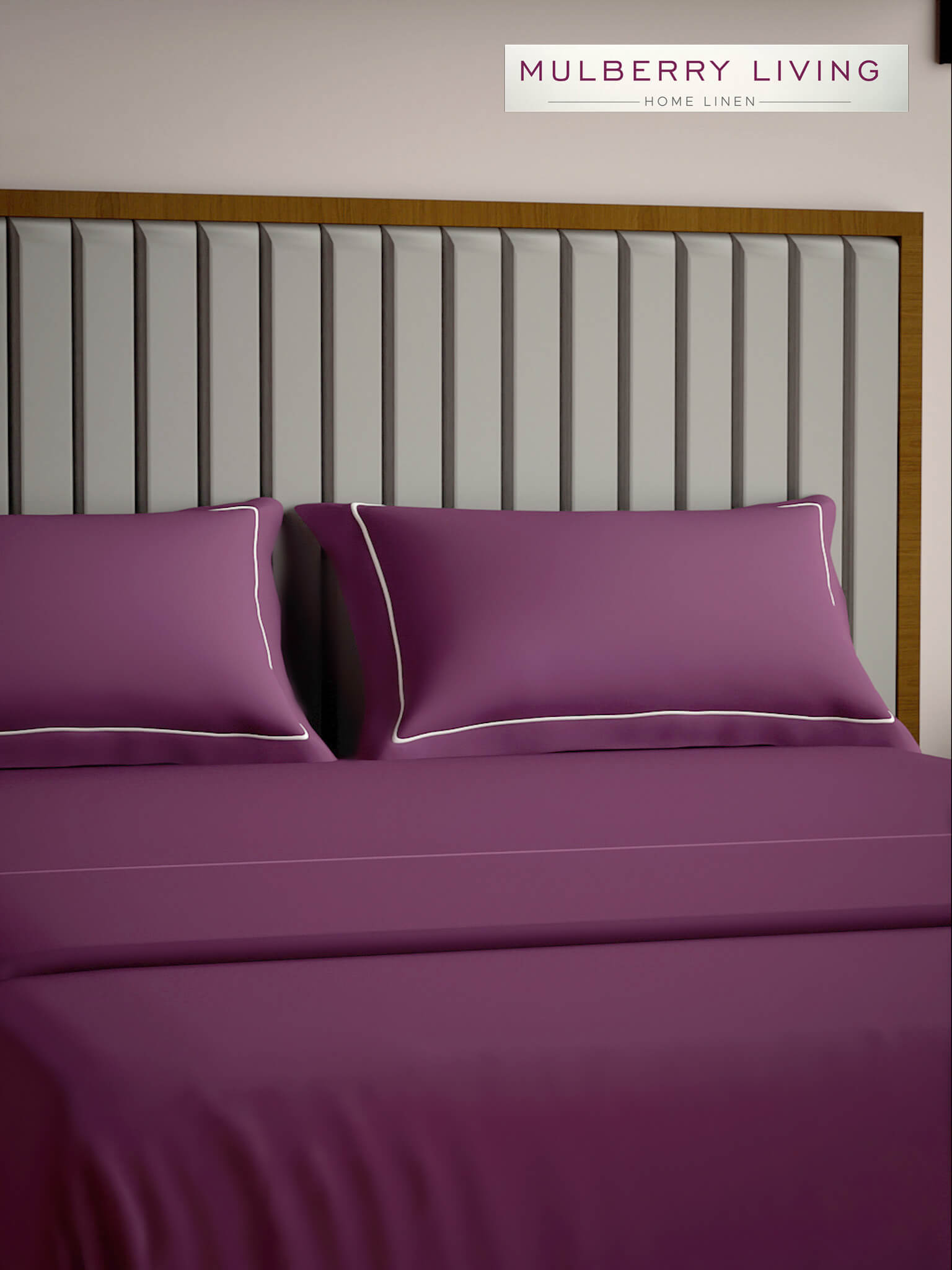 Serenity Solids Pillow Covers (Set of 2) - 100% Cotton, 250TC, Soft & Breathable