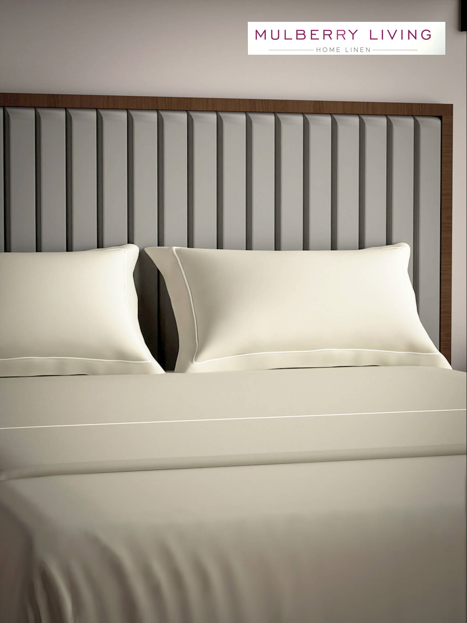 Serenity Solids Pillow Covers (Set of 2) - 100% Cotton, 250TC, Soft & Breathable