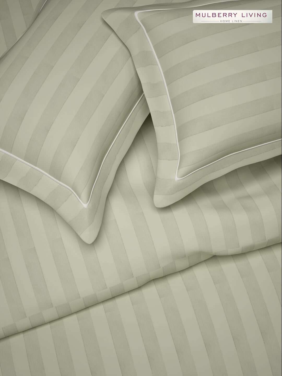 Elysian Stripes Pillow Covers (Set of 2) - 100% Cotton, 300TC, Ultra-Soft & Breathable
