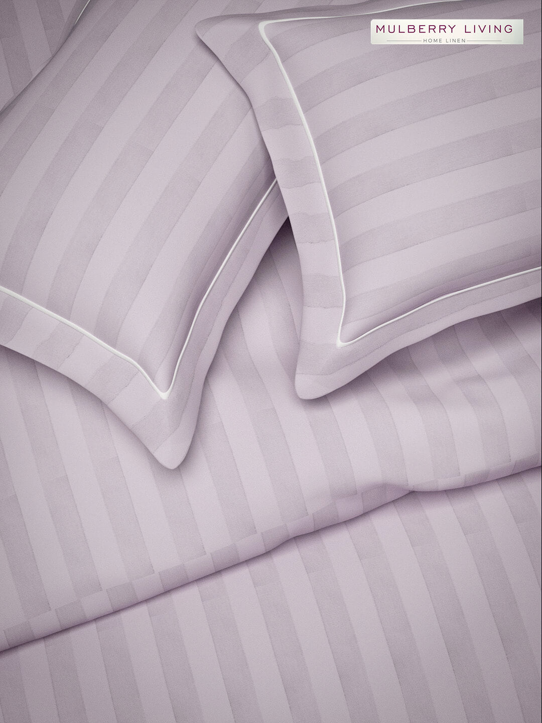 Elysian Stripes Pillow Covers (Set of 2) - 100% Cotton, 300TC, Ultra-Soft & Breathable