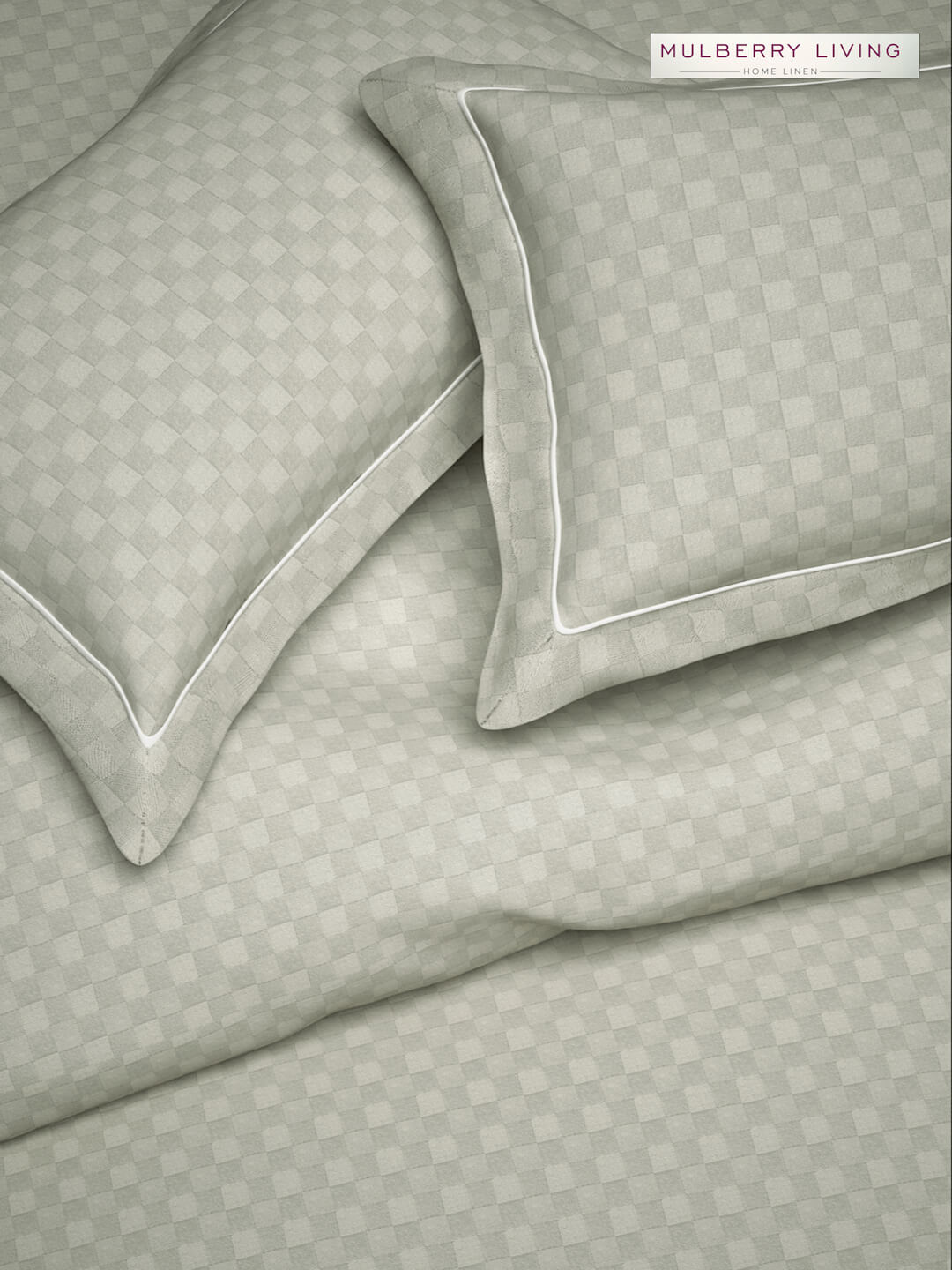 Urban Grid Pillow Covers (Set of 2) - 100% Cotton, 300TC, Ultra-Soft & Breathable