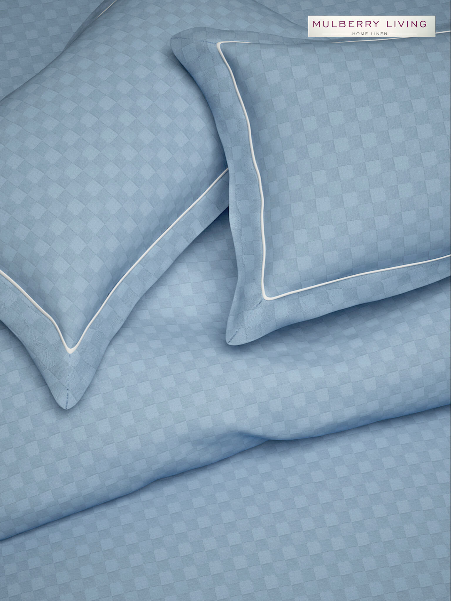 Urban Grid Pillow Covers (Set of 2) - 100% Cotton, 300TC, Ultra-Soft & Breathable