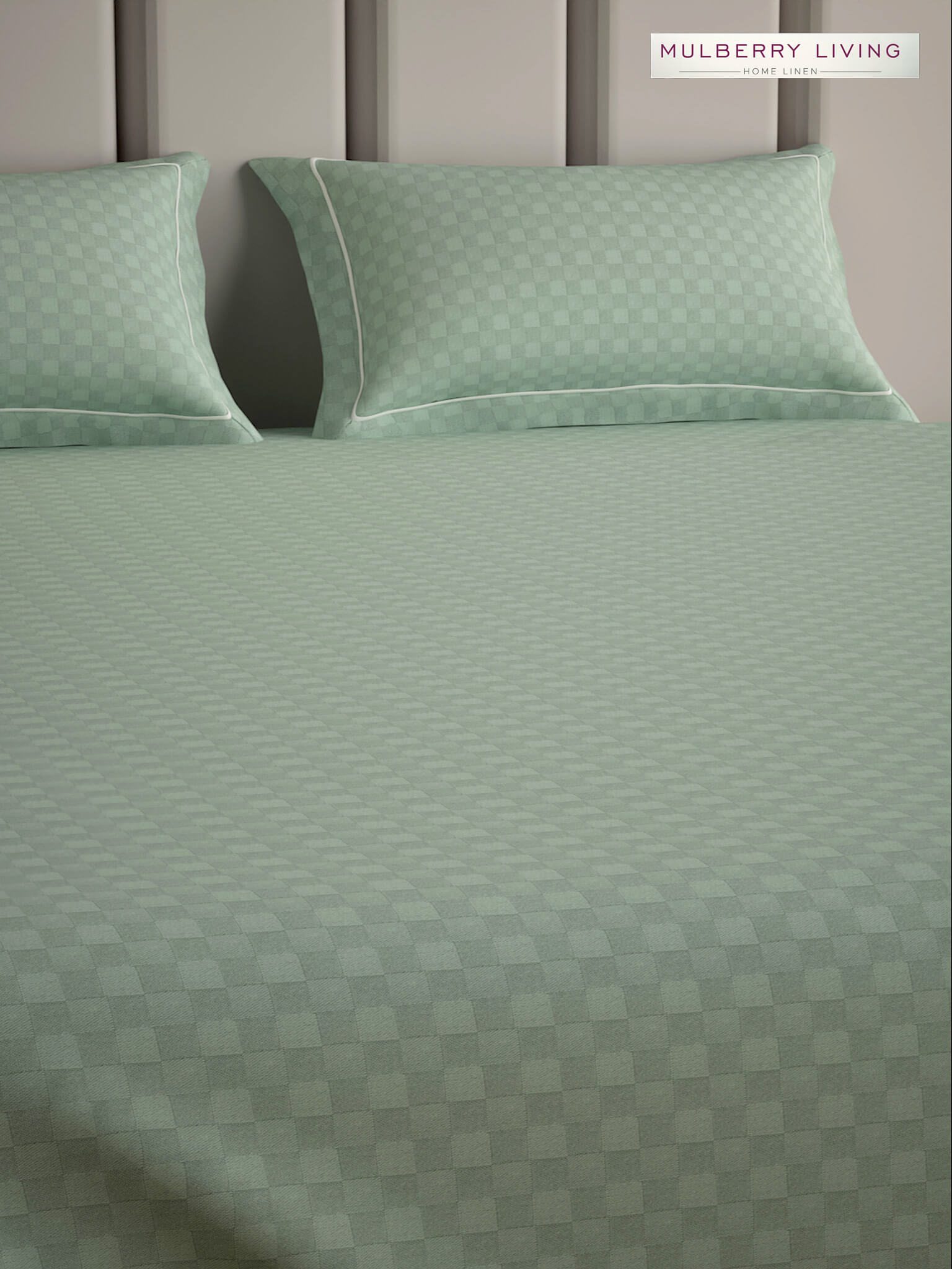 Urban Grid Pillow Covers (Set of 2) - 100% Cotton, 300TC, Ultra-Soft & Breathable