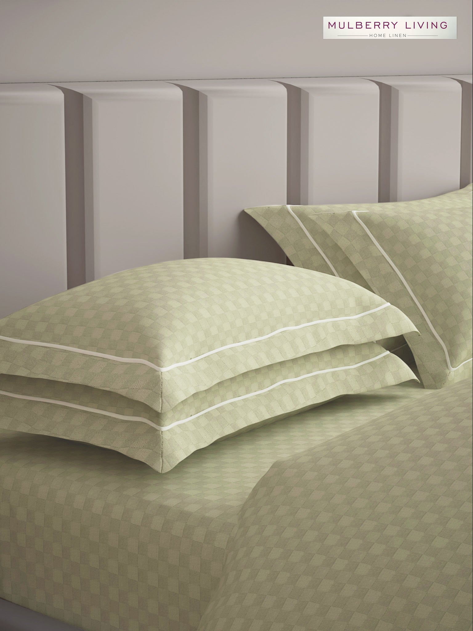 Urban Grid Pillow Covers (Set of 2) - 100% Cotton, 300TC, Ultra-Soft & Breathable